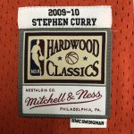 NBA 30 Curry Warriors 2009-10 Maillot Retro orange imprimé